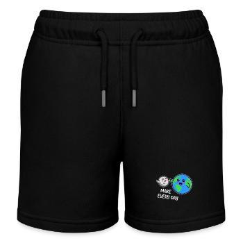 Mother Earth Statement Eco-Friendly Environment - Kids Organic Sweat Shorts by Stanley/Stella - black - Front