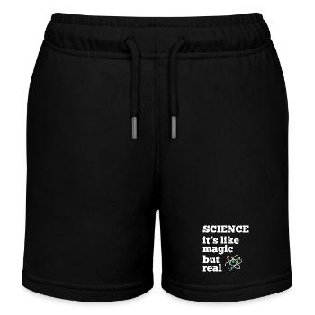 La science - c’est comme de la magie mais réel - Short de jogging enfant bio Stanley/Stella - noir - Devant