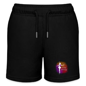 Pole Dance Birthday Farbverlauf Illustration - Kinder Organic Joggingshorts Mini Bolter von Stanley/Stella - Schwarz - Vorne