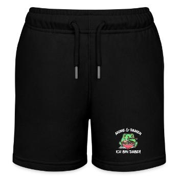 Japan Statement Anime Manga Ramen Zeichentrick - Kinder Organic Joggingshorts Mini Bolter von Stanley/Stella - Schwarz - Vorne