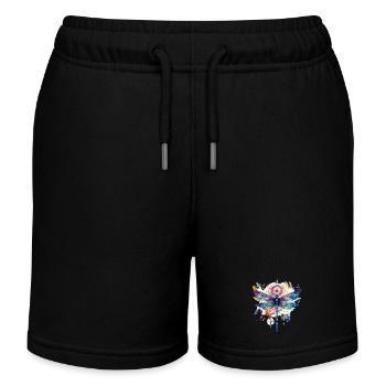 Hippie Traumfänger mit Federschmuck und Libelle - Kinder Organic Joggingshorts Mini Bolter von Stanley/Stella - Schwarz - Vorne