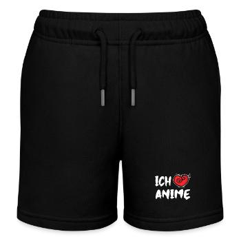 Herz Manga Ich Liebe Anime Statement Japan Comic - Kinder Organic Joggingshorts Mini Bolter von Stanley/Stella - Schwarz - Vorne
