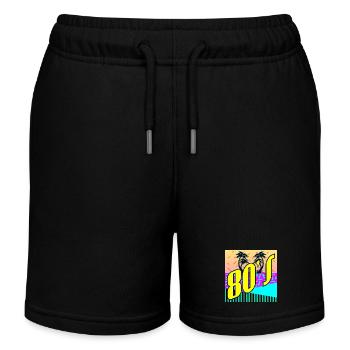 80iger Jahre Party - 80s ACHTZIGER RETRO STYLE - Kinder Organic Joggingshorts Mini Bolter von Stanley/Stella - Schwarz - Vorne