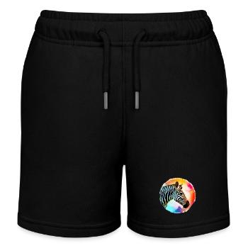 Zebra - Kinder Organic Joggingshorts Mini Bolter von Stanley/Stella - Schwarz - Vorne