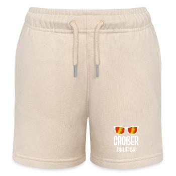 Großer Bruder Statement Bro Geschwister Bruderherz - Kinder Organic Joggingshorts Mini Bolter von Stanley/Stella - Natur - Vorne