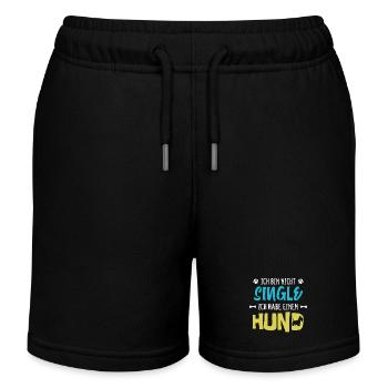 Hund Statement Haustiere Kuscheltier Lieblingstier - Kinder Organic Joggingshorts Mini Bolter von Stanley/Stella - Schwarz - Vorne