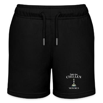 Meer Chillen, Menorca, Balearen - Kinder Organic Joggingshorts Mini Bolter von Stanley/Stella - Schwarz - Vorne