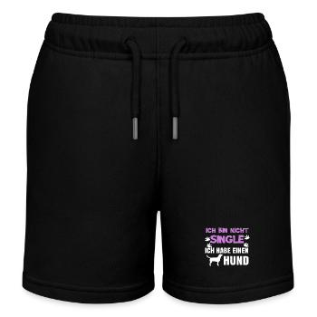 Lieblingstier Hund Statement Kuscheltier Haustiere - Kinder Organic Joggingshorts Mini Bolter von Stanley/Stella - Schwarz - Vorne