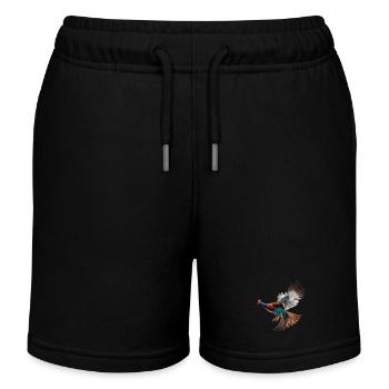 Fasan Geschenk Vogel Natur Tier Rebhuhn Wachtel - Kinder Organic Joggingshorts Mini Bolter von Stanley/Stella - Schwarz - Vorne