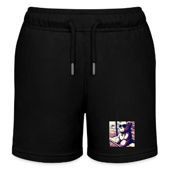 Teddy Manga II - Kinder Organic Joggingshorts Mini Bolter von Stanley/Stella - Schwarz - Vorne