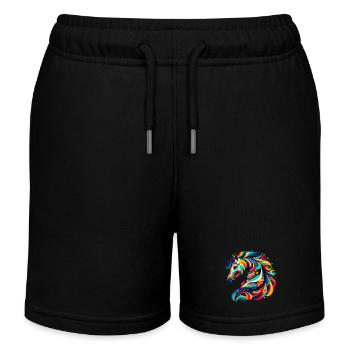 Cheval - Short de jogging enfant bio Stanley/Stella - noir - Devant