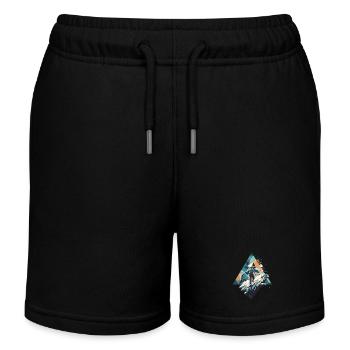 Alpiniste géométrique de style polygone - Short de jogging enfant bio Stanley/Stella - noir - Devant