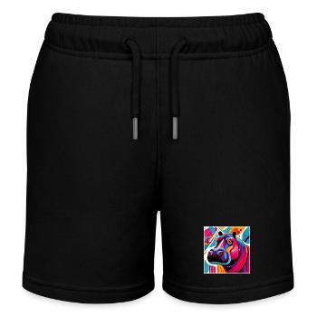 Nilpferd - Kinder Organic Joggingshorts Mini Bolter von Stanley/Stella - Schwarz - Vorne