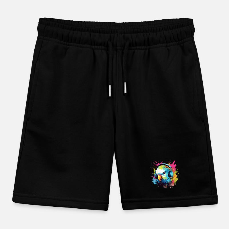 Perruche avec écouteurs Perruches Bird Short de jogging enfant bio Stanley/Stella
