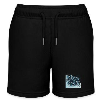 Season's Greetings - Kids Organic Sweat Shorts by Stanley/Stella - black - Front