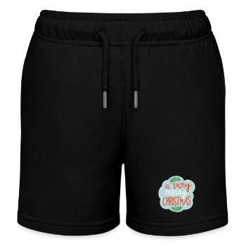Christmas sticker - Short de jogging enfant bio Stanley/Stella - noir - Devant