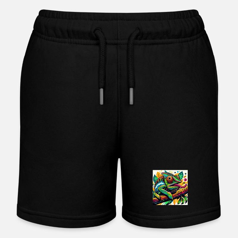 Caméléon - Short de jogging enfant bio Stanley/Stella - noir