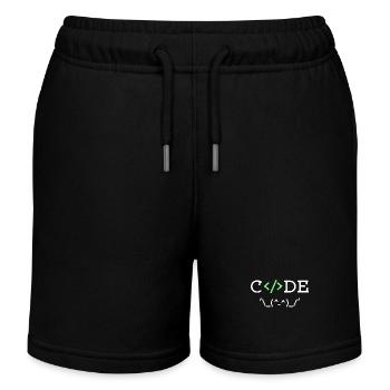 Arbeit Spruch Entwickler Karriere Workaholic Job - Kinder Organic Joggingshorts Mini Bolter von Stanley/Stella - Schwarz - Vorne