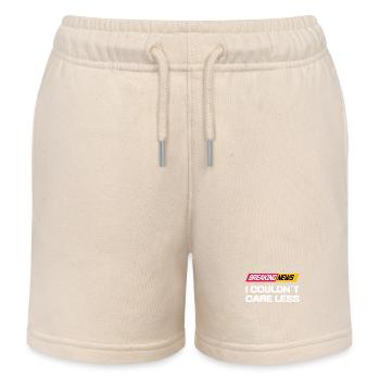 I don't care about the statement funny indifferent - Kids Organic Sweat Shorts by Stanley/Stella - soft Ecru - Front