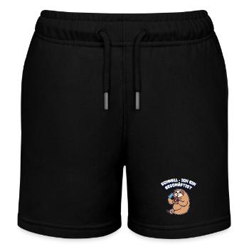 Je m’en fous Déclaration Relax Attitude - Short de jogging enfant bio Stanley/Stella - noir - Devant