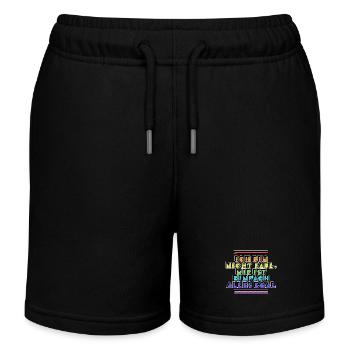 Je ne me soucie pas de la déclaration attitude chill - Short de jogging enfant bio Stanley/Stella - noir - Devant