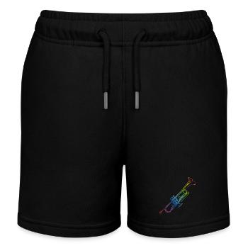 Trumpet - Kids Organic Sweat Shorts by Stanley/Stella - black - Front