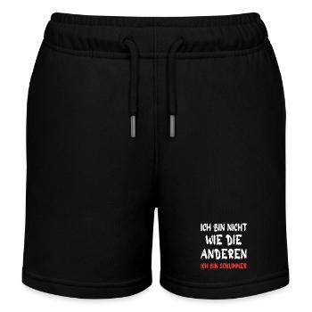I'm not like the others – Worse - Kids Organic Sweat Shorts by Stanley/Stella - black - Front
