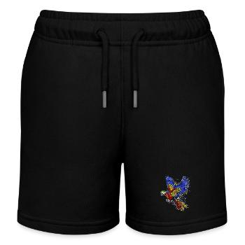 Papagei Vogelliebhaber Tier Tierliebhaber Vogel - Kinder Organic Joggingshorts Mini Bolter von Stanley/Stella - Schwarz - Vorne