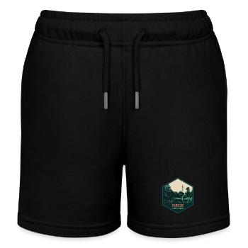 Illustration, Planten un Blomen park in Hamburg - Kinder Organic Joggingshorts Mini Bolter von Stanley/Stella - Schwarz - Vorne