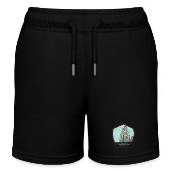 Rathausturm in Hamburg, Deutschland - Kinder Organic Joggingshorts Mini Bolter von Stanley/Stella - Schwarz - Vorne