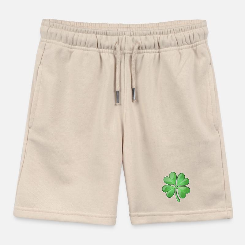 Lebendiges vierblättriges Kleeblatt-Design Kinder Organic Joggingshorts Mini Bolter von Stanley/Stella