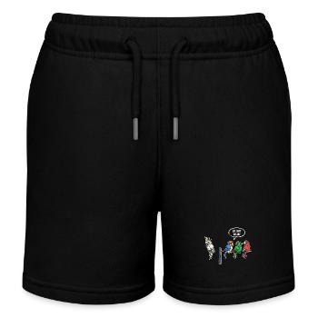 Tier Dschungel Vögel Statement Papagei Zootiere - Kinder Organic Joggingshorts Mini Bolter von Stanley/Stella - Schwarz - Vorne