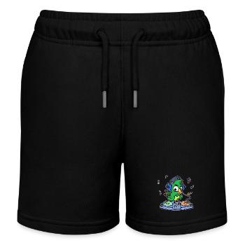 Papagei Vogel Tier Vogelliebhaber Tierliebhaber - Kinder Organic Joggingshorts Mini Bolter von Stanley/Stella - Schwarz - Vorne