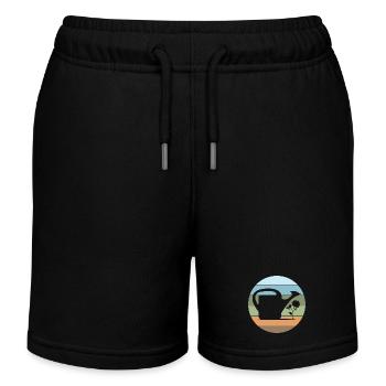 Arrosoir Jardinier Jardin Amour Fleurs Plantes - Short de jogging enfant bio Stanley/Stella - noir - Devant