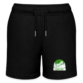 Forestier, Forêt, Arbre, Tronçonneuse, Menuiserie, Bûcheron - Short de jogging enfant bio Stanley/Stella - noir - Devant
