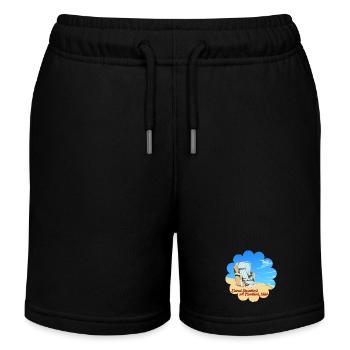 Strandkorb mit Meerblick Ferien Urlaub Erholung - Kinder Organic Joggingshorts Mini Bolter von Stanley/Stella - Schwarz - Vorne