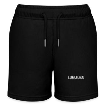Woodwork Saying Lumberjack Forest Forester - Kids Organic Sweat Shorts by Stanley/Stella - black - Front