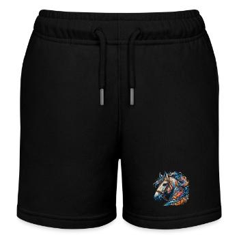 Cheval - Short de jogging enfant bio Stanley/Stella - noir - Devant
