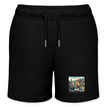 Colmar Altstadt Charme & Kolonialstil Architektur - Kinder Organic Joggingshorts Mini Bolter von Stanley/Stella - Schwarz - Vorne