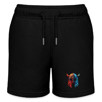 Casque Viking à corne - Short de jogging enfant bio Stanley/Stella - noir - Devant
