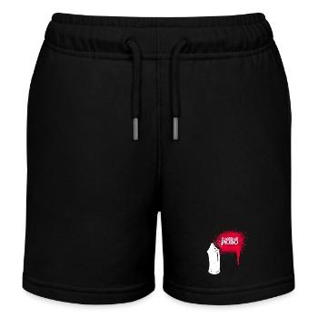 Street Art Sprayer Graffiti Spraydose Zeichnen - Kinder Organic Joggingshorts Mini Bolter von Stanley/Stella - Schwarz - Vorne