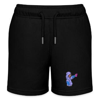 Sprayer Kunst Spraydose Graffiti Sketch Street Art - Kinder Organic Joggingshorts Mini Bolter von Stanley/Stella - Schwarz - Vorne