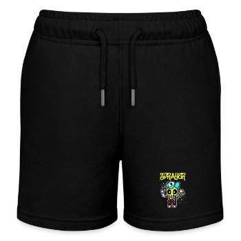Spraydose Street Art Graffiti Sprayer Illustration - Kinder Organic Joggingshorts Mini Bolter von Stanley/Stella - Schwarz - Vorne