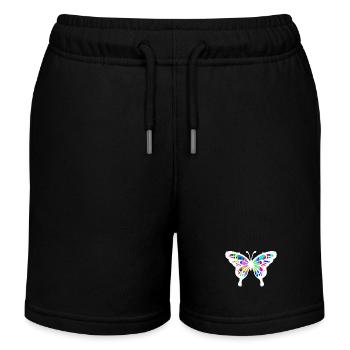 Butterfly Street Art Graffiti Street Art - Kids Organic Sweat Shorts by Stanley/Stella - black - Front