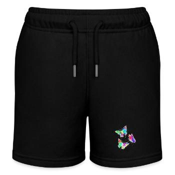 Art, Street Art, Graffiti, Papillon - Short de jogging enfant bio Stanley/Stella - noir - Devant