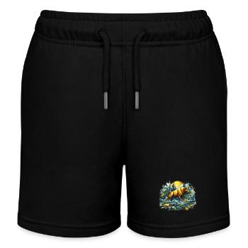 Finance Stocks Taurus Gold Wall Street Gift - Kids Organic Sweat Shorts by Stanley/Stella - black - Front