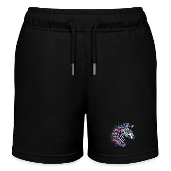 Zebra - Kinder Organic Joggingshorts Mini Bolter von Stanley/Stella - Schwarz - Vorne
