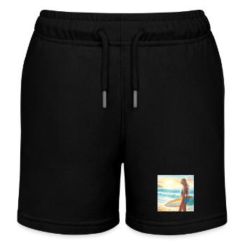 Mädchen Action Surf Point Break 2 - Kinder Organic Joggingshorts Mini Bolter von Stanley/Stella - Schwarz - Vorne