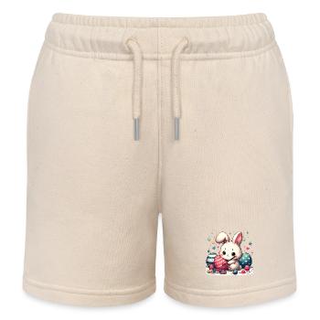 Joyeuses Pâques - Short de jogging enfant bio Stanley/Stella - écru doux - Devant