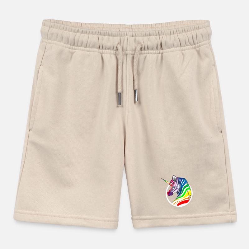 Regenbogen Einhorn Zebra Kinder Organic Joggingshorts Mini Bolter von Stanley/Stella